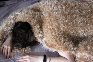 Fluffy Crocheted Shawl